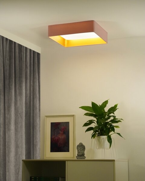 Brilagi-LED Plafoniera dimmerabile VELVET SQUARE LED/36W/230V Wi-Fi Tuya + telecomando rosa