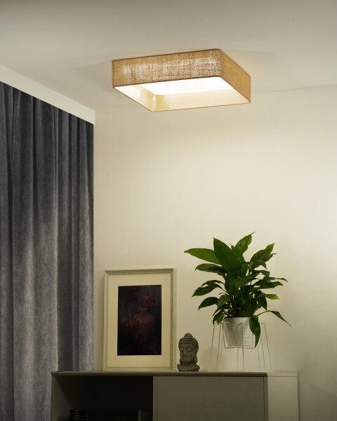 Brilagi-LED Lampada dimmerabile VELVET SQUARE LED/36W/230V Wi-Fi Tuya+telecomando marrone