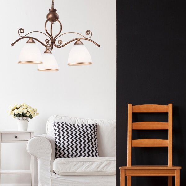Lampadario a sospensione con catena RETRO II 3xE27/60W/230V
