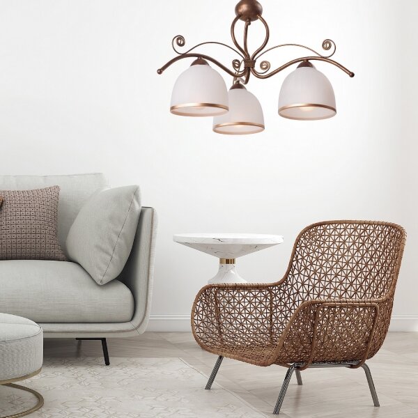 Lampadario a sospensione con catena RETRO II 3xE27/60W/230V