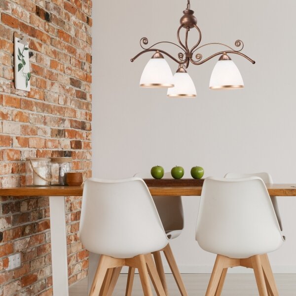 Lampadario a sospensione con catena RETRO II 3xE27/60W/230V