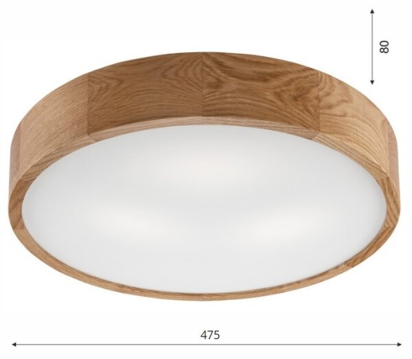 Brilagi - Plafoniera LED CARVALHO 3xE27/60W/230V quercia diametro 47,5 cm