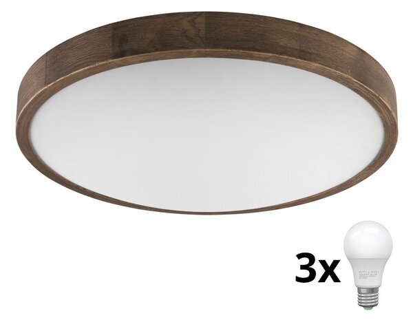 Brilagi - Lampada LED da soffitto CARVALHO SLIM 3xE27/60W/230V noce 47 cm