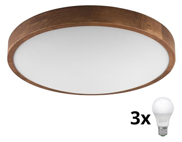 Brilagi - Lampada LED da soffitto CARVALHO SLIM 3xE27/60W/230V ciliegio 47 cm