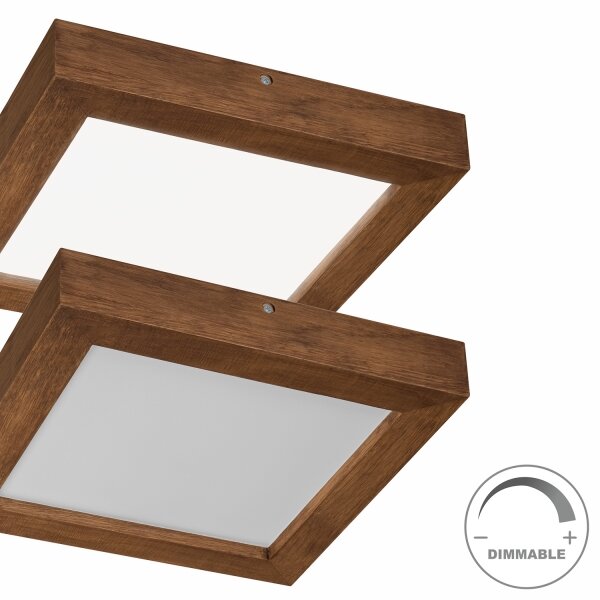 Brilagi-Luce LED dimmerabile WOODY FRAME LED/24W/230V quercia 30x30 cm IP44 + +TC