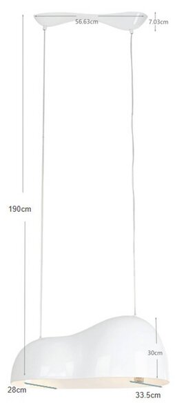 KARE Lampada a sospensione in vetro Cloud, dimmerabile, Alluminio / Grigio / Zincato, Soggiorno / Sala da pranzo, Plastica, Moderno, Lampada a sospensione