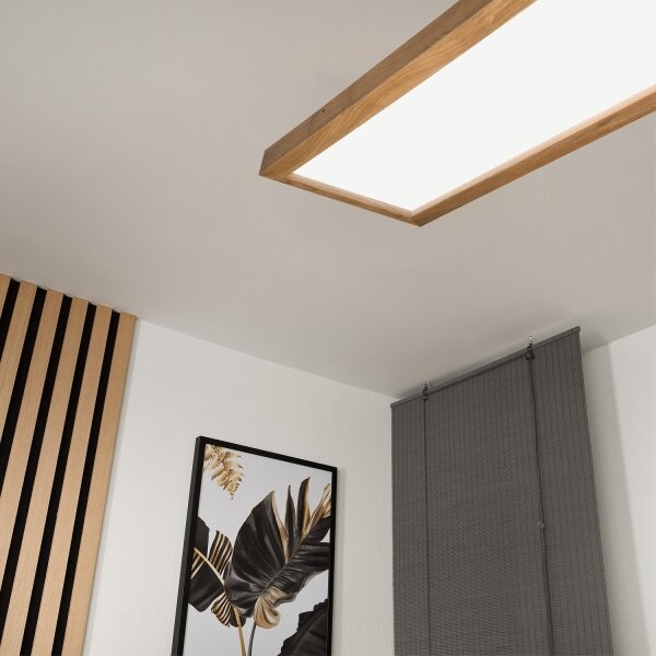 Brilagi - Plafoniera da bagno LED WOODY FRAME LED/40W/230V 120x30 cm IP44 rovere