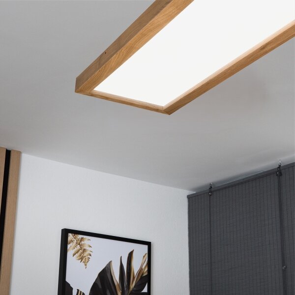 Brilagi - Plafoniera da bagno LED WOODY FRAME LED/40W/230V 120x30 cm IP44 rovere
