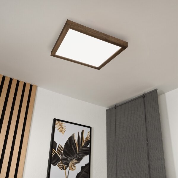 Brilagi-LED Plafoniera da bagno WOODY FRAME LED/40W/230V 60x60 cm IP44 rovere/noce