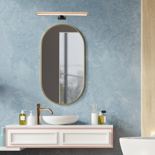 Brilagi-Illuminazione a LED per specchi da bagno WOODY MIRROR LED/12W/230V IP44 quercia/nero