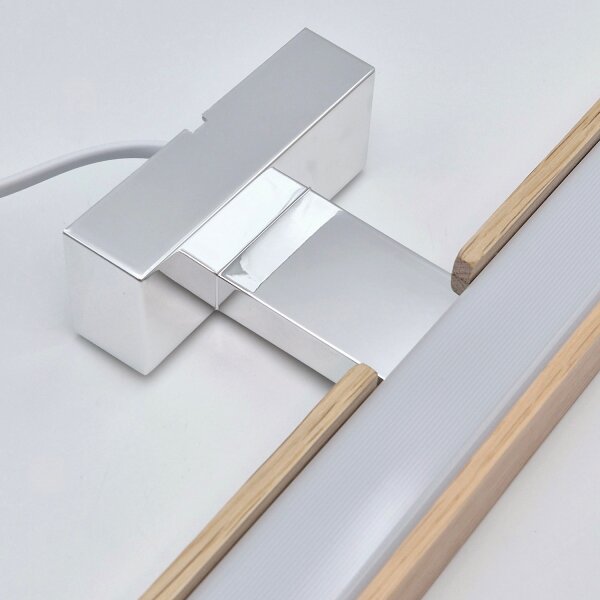 Brilagi-Illuminazione a LED per specchi da bagno WOODY MIRROR LED/8W/230V IP44 quercia/cromo