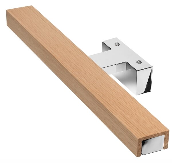 Brilagi-Illuminazione a LED per specchi da bagno WOODY MIRROR LED/8W/230V IP44 quercia/cromo