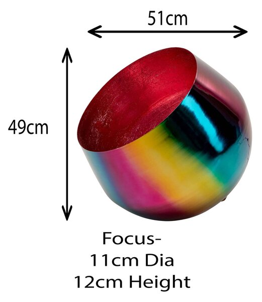 KARE Lampada da tavolo Rainbow, Multicolore, Soggiorno / Sala da pranzo, Metallo, Moderno, Lampada da tavolo
