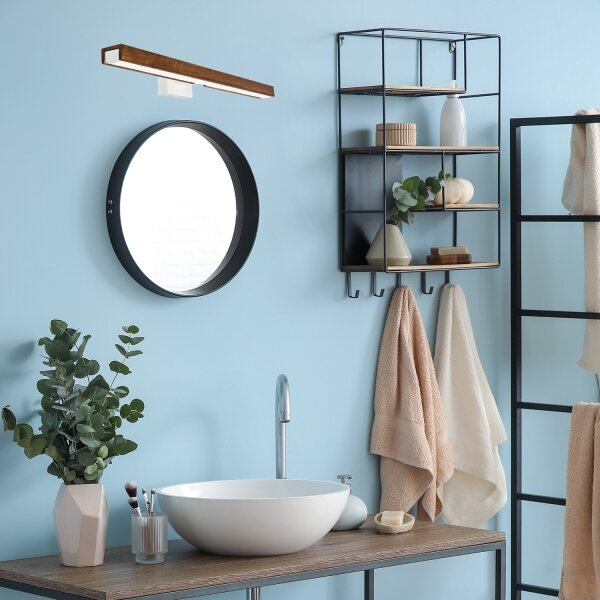 Brilagi-Illuminazione a LED per specchi da bagno WOODY MIRROR LED/12W/230V IP44 quercia/bianco