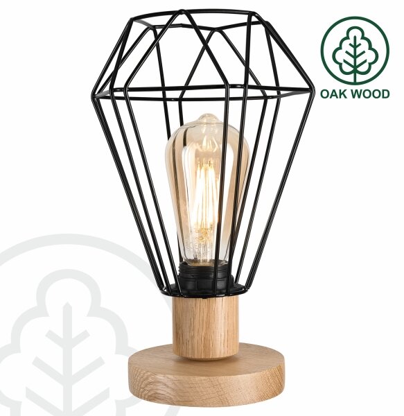 Brilagi - Lampada da tavolo WOODY BASKET 1xE27/60W/230V quercia