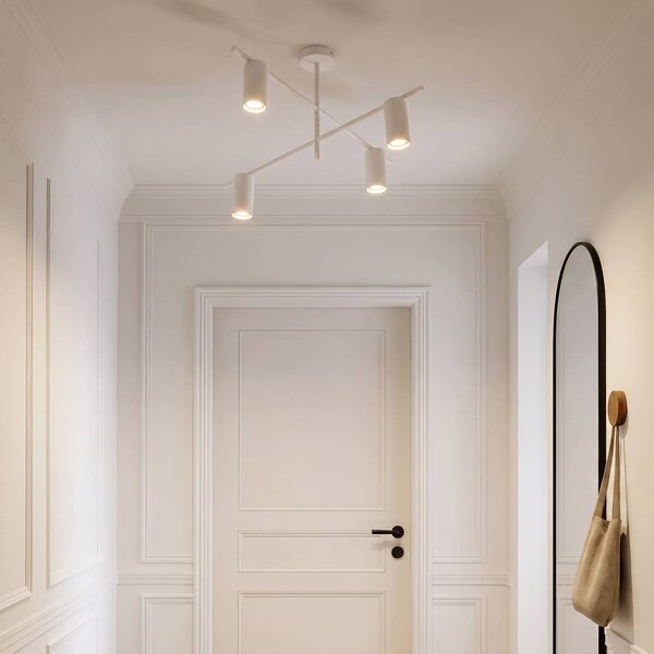 Plafoniera soffitto Marilou Lindby, dimmerabile, Bianco / Opale, Soggiorno / Sala da pranzo, Metallo, Moderno, Plafoniera