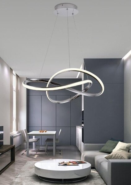Brilagi - Lampadario a sospensione con filo LED dimmerabile COSMOWAVE LED/70W/230V cromo + +TC