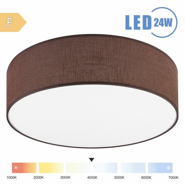 Brilagi - Plafoniera LED SIRIJA LED/24W/230V diametro 45 cm marrone
