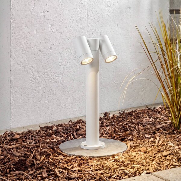Lampione da giardino Tulimar PRIOS, dimmerabile, Bianco / Opale, Alluminio, Moderno, Lampada da esterni