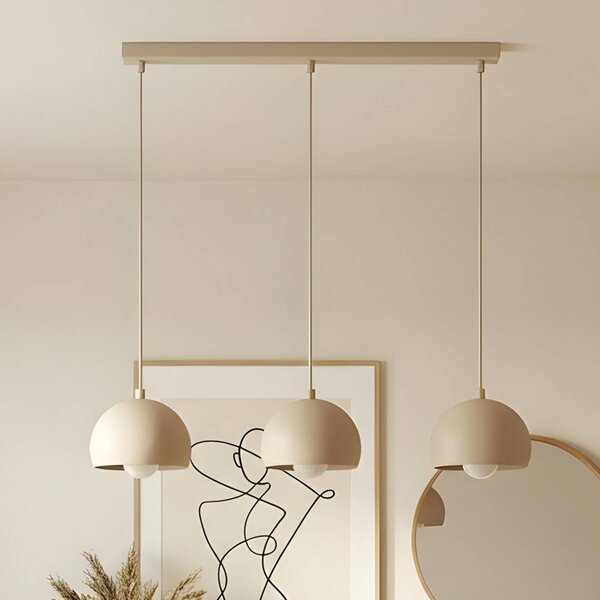 Lampada a sospensione Sool Luminex, dimmerabile, Crema / Ambra, Soggiorno / Sala da pranzo, Metallo, Lampada a sospensione