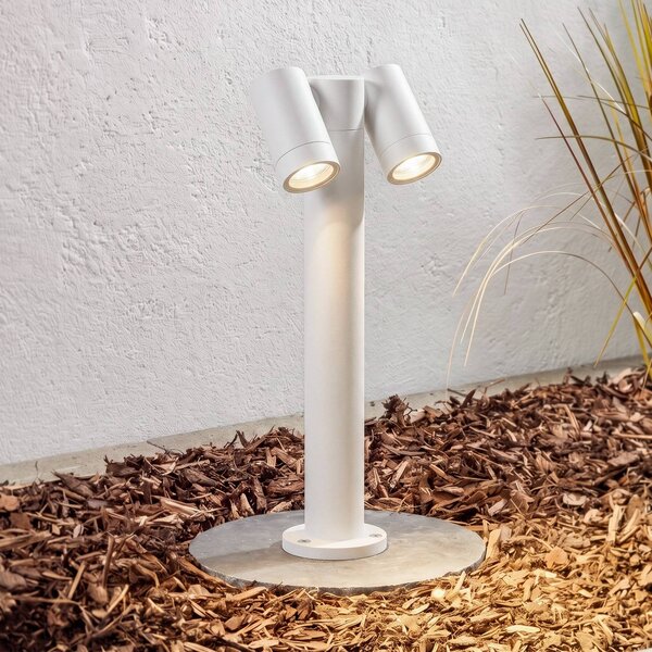 Lampione da giardino Tulimar PRIOS, dimmerabile, Bianco / Opale, Alluminio, Moderno, Lampada da esterni