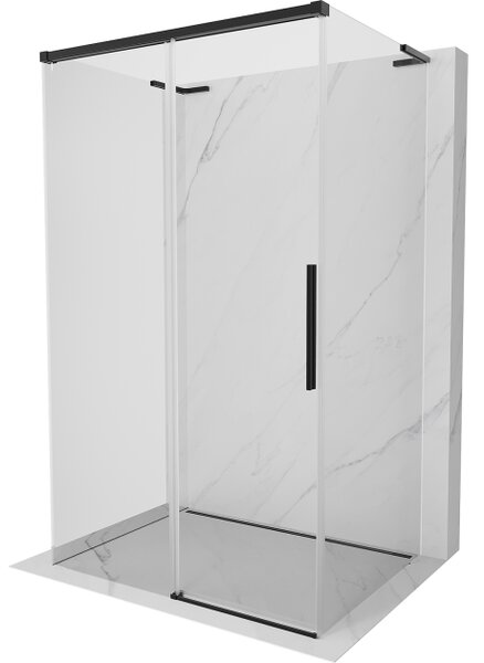 Mexen Rox-3S L cabina doccia 3-lati scorrevole 120 x 100 cm, trasparente, nero - 8C2L-120-100-70-00-3S
