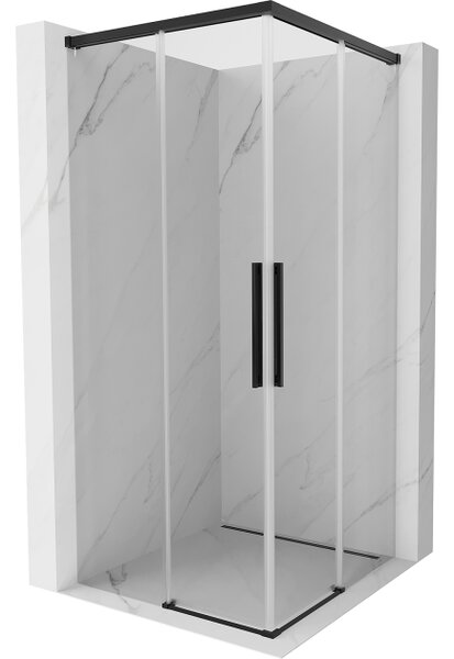Mexen Rox Duo cabina doccia scorrevole 75 x 75 cm, trasparente, nero - 8C2D-075-075-70-00