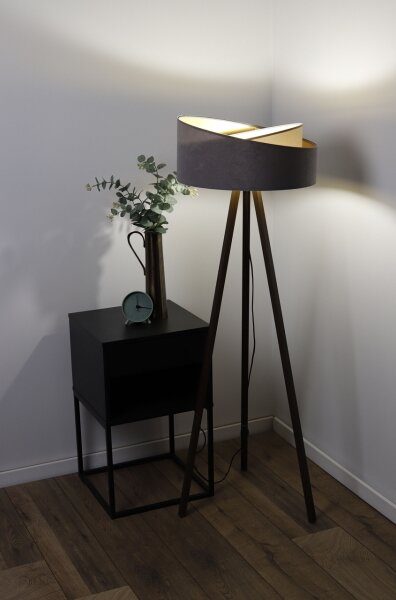 Lampada da terra GALAXY 1xE27/60W/230V grigio/wenge