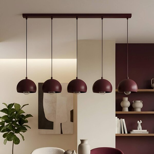 Lampada a sospensione Sool Luminex, dimmerabile, Rosso, Soggiorno / Sala da pranzo, Metallo, Lampada a sospensione