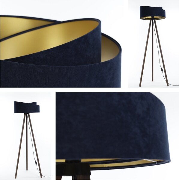Lampada da terra GALAXY 1xE27/60W/230V blu/marrone