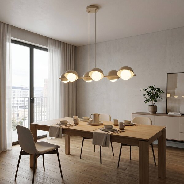 Lampada a sospensione BOOM EMIBIG LIGHTING, dimmerabile, Crema / Ambra, Soggiorno / Sala da pranzo, Metallo, Moderno, Lampada a sospensione