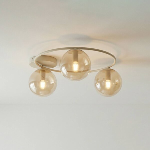Plafoniera soffitto Sopra EMIBIG LIGHTING, dimmerabile, Crema / Ambra, Soggiorno / Sala da pranzo, Vetro, Moderno, Plafoniera