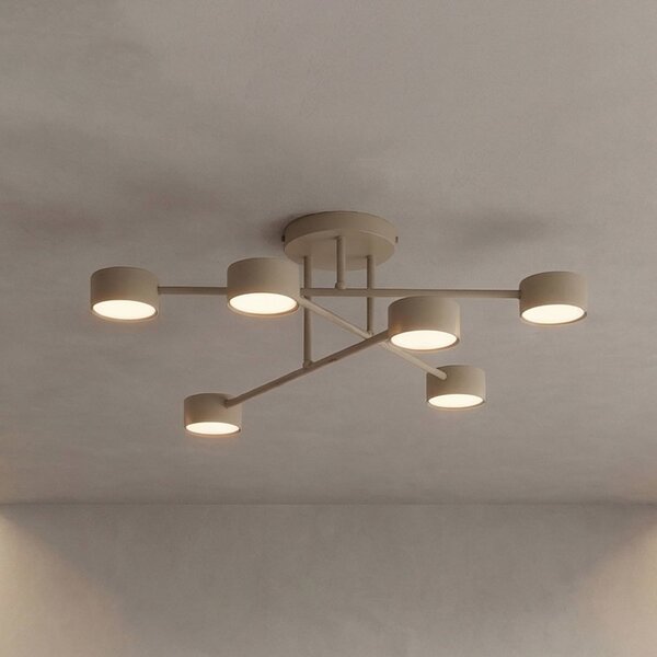 Plafoniera soffitto HALO EMIBIG LIGHTING, dimmerabile, Crema / Ambra, Soggiorno / Sala da pranzo, Metallo, Moderno, Plafoniera