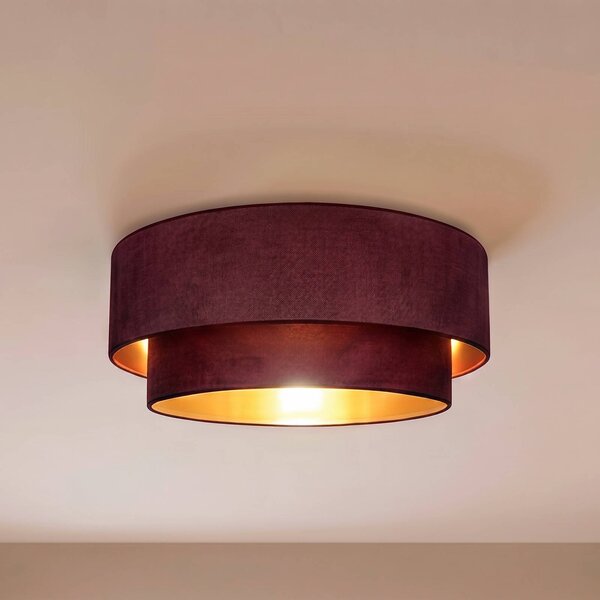 Plafoniera soffitto Boho Duolla, Rosso, Corridoio, Tessuto / Stoffa / Seta, Giovanile, Plafoniera