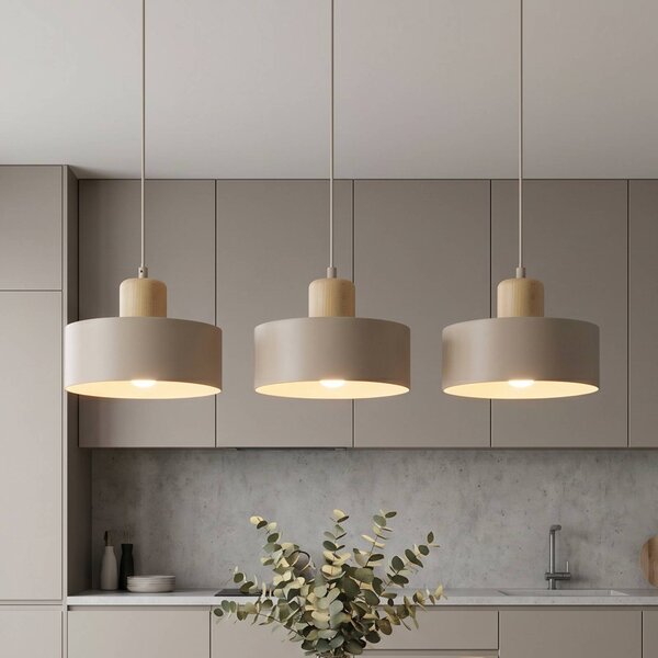Lampada a sospensione Torin EMIBIG LIGHTING, dimmerabile, Crema / Ambra, Soggiorno / Sala da pranzo, Metallo, Scandinavo, Lampada a sospensione