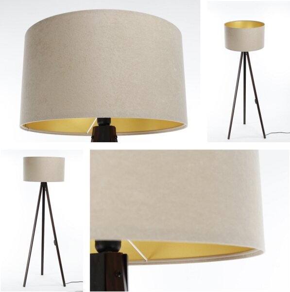 Lampada da terra STANDART 1xE27/60W/230V beige/wenge