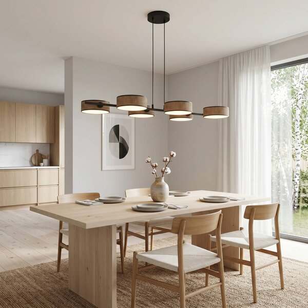 Lampada a sospensione DRUMZ EMIBIG LIGHTING, dimmerabile, Marrone / Ruggine, Soggiorno / Sala da pranzo, Tessuto / Stoffa / Seta, Moderno, Lampada a sospensione
