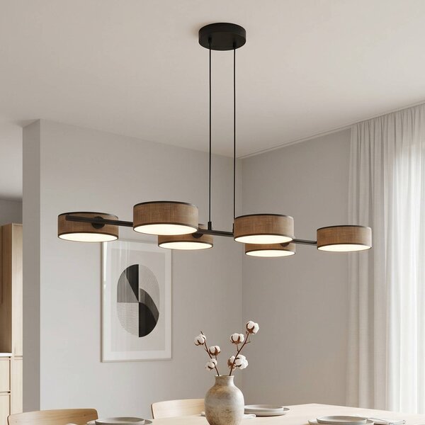Lampada a sospensione DRUMZ EMIBIG LIGHTING, dimmerabile, Marrone / Ruggine, Soggiorno / Sala da pranzo, Tessuto / Stoffa / Seta, Moderno, Lampada a sospensione