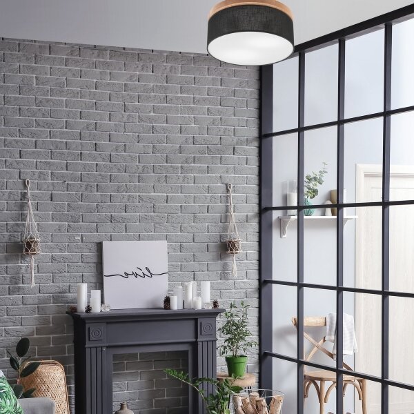 Brilagi - LED Plafoniera BELLADONNA 2xE27/15W/230V nero/quercia