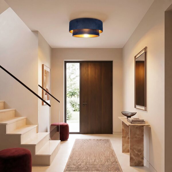 Plafoniera soffitto Boho Duolla, Blu, Corridoio, Tessuto / Stoffa / Seta, Giovanile, Plafoniera