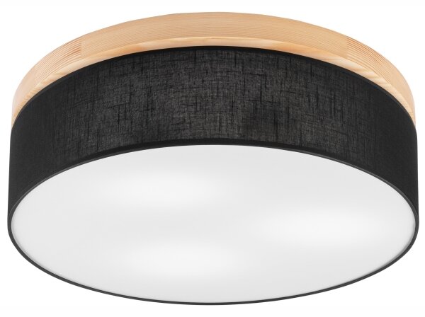 Brilagi - LED Plafoniera BELLADONNA 3xE27/15W/230V nero/pino