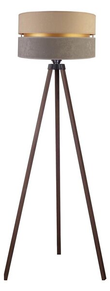 Duolla - Lampada con piedistallo DUO 1xE27/60W/230V diametro 44 cm beige/grigio/marrone