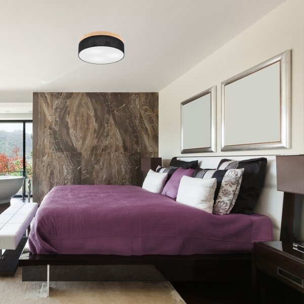 Brilagi - LED Plafoniera BELLADONNA 3xE27/15W/230V nero/pino