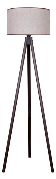 Duolla - Lampada con piedistallo 1xE27/60W/230V diametro 44 cm beige/wenge