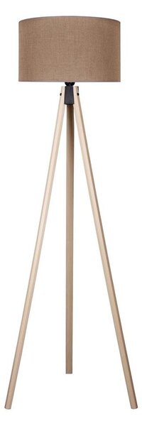 Duolla - Lampada con piedistallo 1xE27/60W/230V diametro 44 cm marrone/beige
