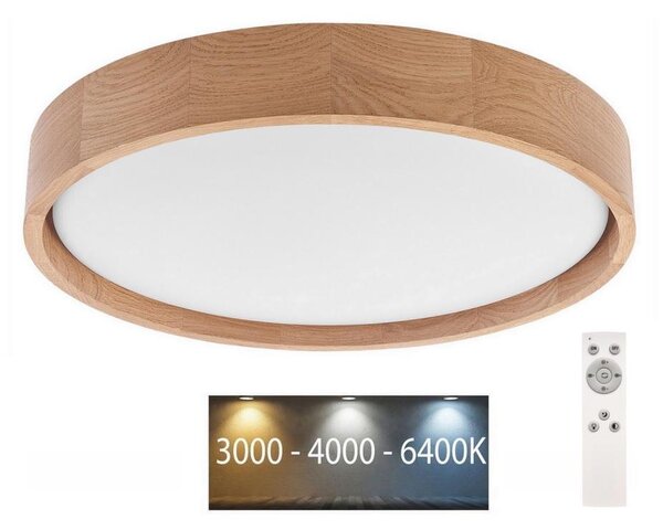 Brilagi - Plafoniera LED dimmerabile MANAROLA LED/24W/230V rovere + telecomando