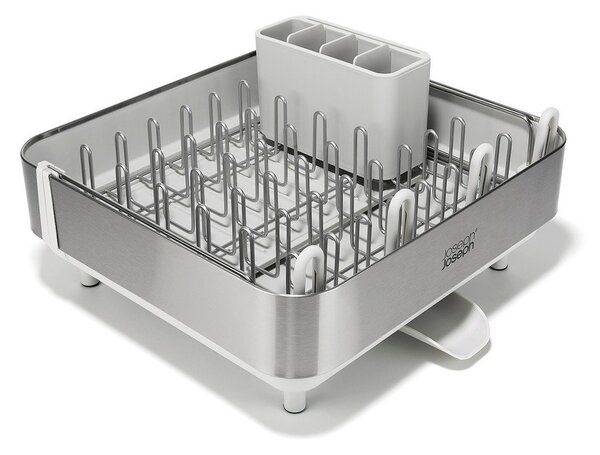 Scolapiatti regolabile argentato in plastica 35,5x38 cm Extend Steel Plus – Joseph Joseph