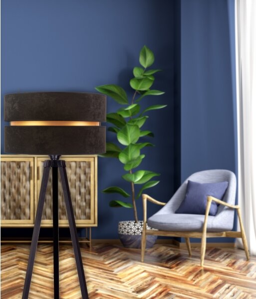 Duolla - Lampada con piedistallo DUO 1xE27/60W/230V diametro 44 cm nero/wenge