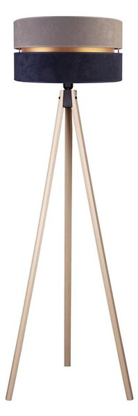 Duolla - Lampada con piedistallo DUO 1xE27/60W/230V diametro 44 cm grigio/blu/beige