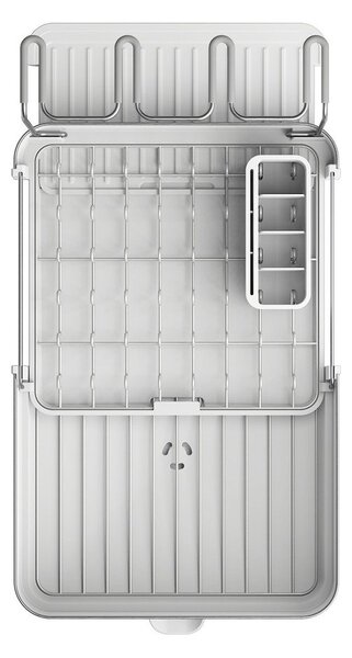 Scolapiatti regolabile argentato in plastica 35,5x38 cm Extend Steel Plus – Joseph Joseph